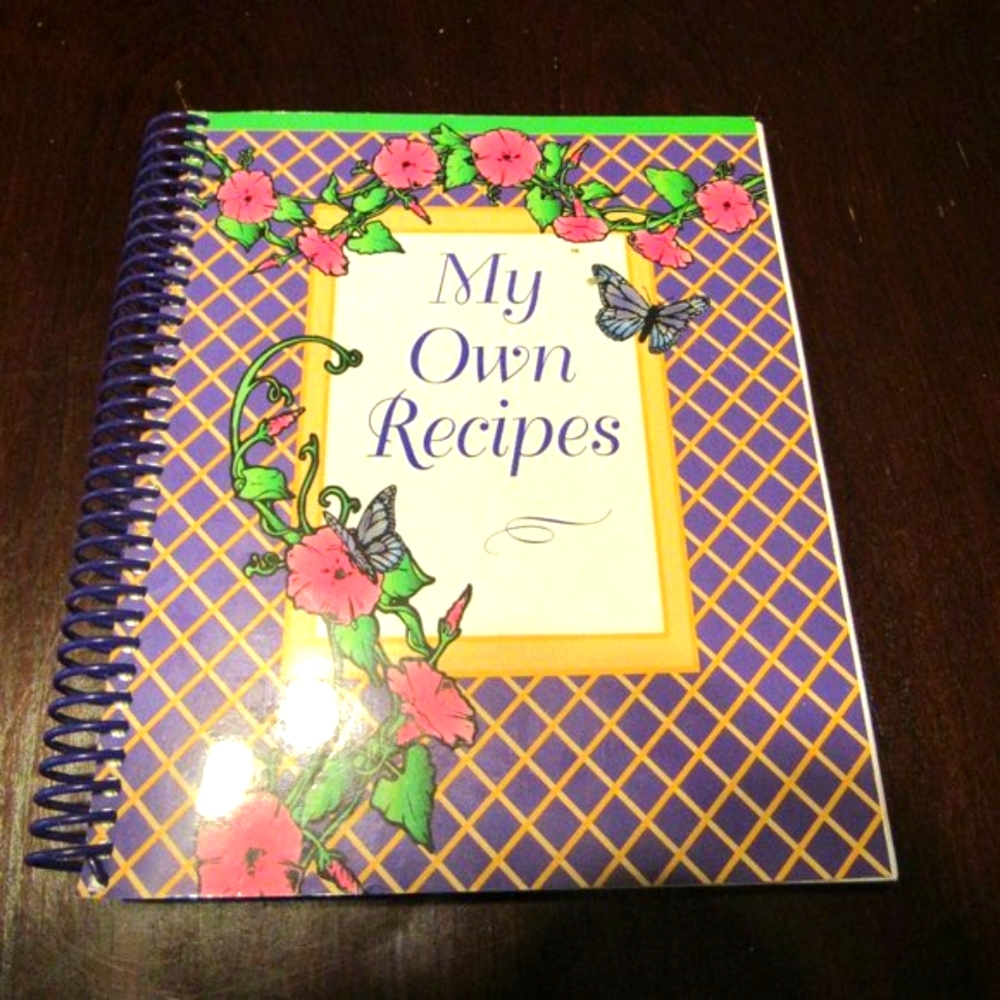🐦🦋🪻Delightful Vintage "My Own Recipes" Spiral Recipe Journal